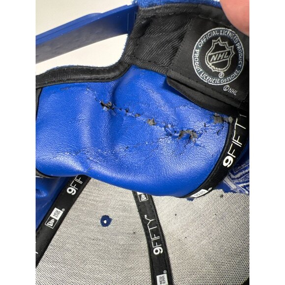 New Era Chicago Blackhawks NHL 9FIFTY Blue Suede Snapback Cap Hat - Picture 5 of 6
